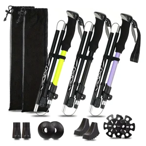 Aluminum Alloy 5-Section Folding Trekking Pole