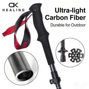 Carbon Fiber Trekking Poles Folding Telescopic