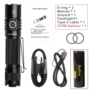 Tactical Flashlight Dual Switch Power Indicator