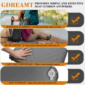 Auto Inflate Portable  Seat Cushion 5 Seconds