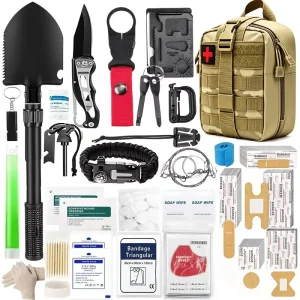 258 Piece Survival Kit Portable Travel First Aid