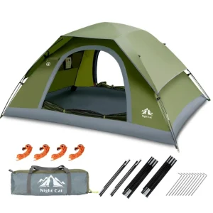 Tent Double Layers 2 Doors Waterproof Lightweight