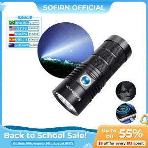 Powerful LED Flashlight USB C Rechargeable